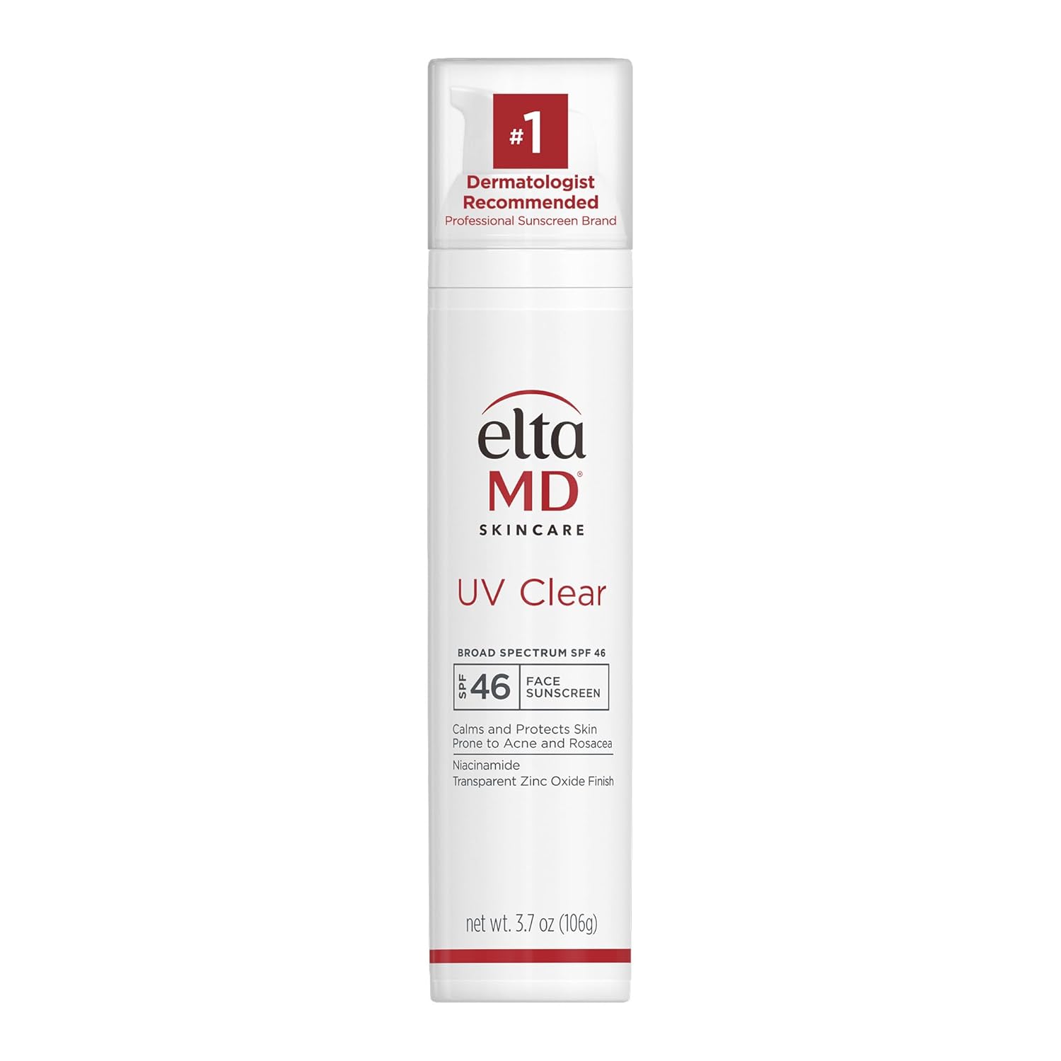 EltaMD UV Clear Face Sunscreen SPF 46, Oil Free for Face with Zinc Oxide, Dermatologist Recommended Sunscreen Lotion, For Acne-Prone Sensitive Skin, 1.7 oz Pump