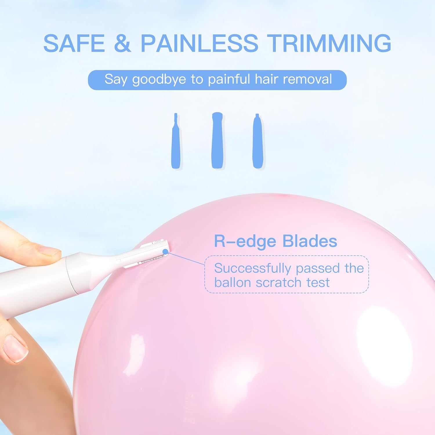 Nose Hair Trimmer for Women and Men, 3-in-1 Electric Facial Hair Removal Rechargeable Portble Waterproof Face Shaver Razor for Nose Ear Eyebrow Peach-Fuzz Lips Chin FT3001
