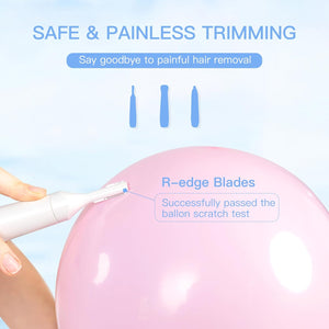 Nose Hair Trimmer for Women and Men, 3-in-1 Electric Facial Hair Removal Rechargeable Portble Waterproof Face Shaver Razor for Nose Ear Eyebrow Peach-Fuzz Lips Chin FT3001