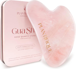 PLANTIFIQUE Jade Roller & Gua Sha Set – Real Jade Facial Tools for Skin Care Routine – Certified Face Massager for Radiant Skin