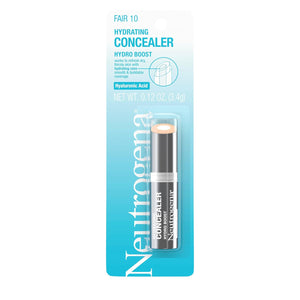 Neutrogena Hydro Boost Hydrating Concealer Stick for Dry Skin, Oil-Free, Lightweight, Non-Greasy and Non-Comedogenic Cover-Up Makeup with Hyaluronic Acid, 30 Light/Medium, 0.12 Oz