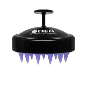 HEETA Scalp Massager Hair Growth, Soft Silicone Scalp Scrubber Shampoo Brush for Exfoliation, Dandruff Removal Head Massage Stress Relax, Wet & Dry Use for Thick Thin Curly Hair Care, Sky Gray