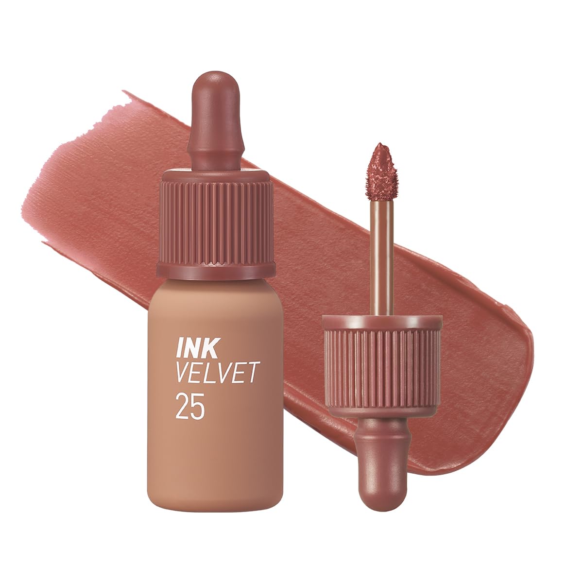 Peripera Ink the Velvet Lip Tint - High Pigment Color, Longwear, Weightless, Not Animal Tested, Gluten-Free, Paraben-Free (017 ROSY NUDE)