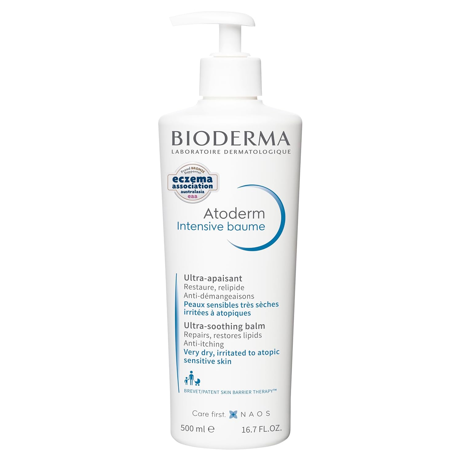 Bioderma Atoderm Intensive Balm, Hydrating Balm for Dry to Atopic Sensitive Skin, Face & Body Moisturizer with Ultra Soothing Anti-Itching Formula, Fragrance-Free, Non-Greasy & Non-Sticky for Family