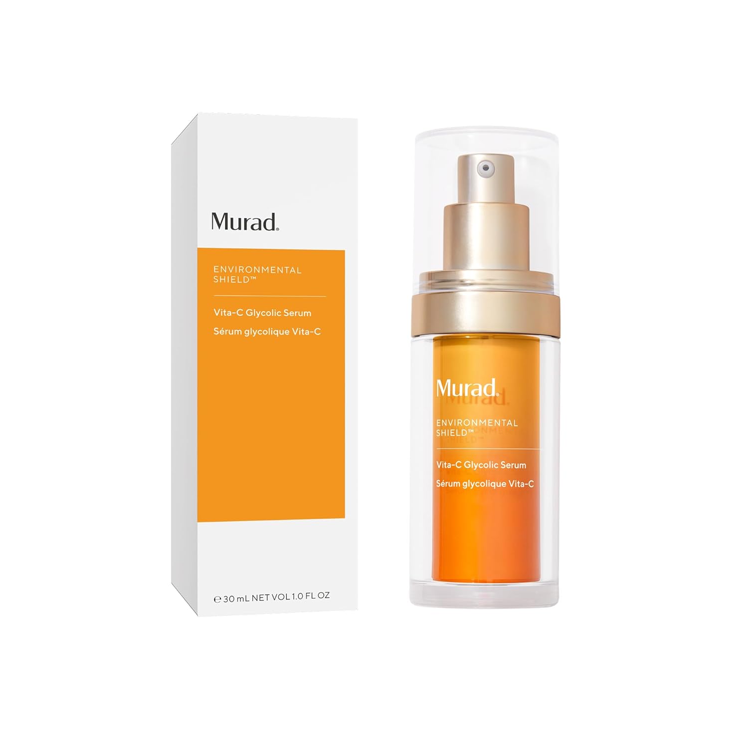 Murad Vita-C Glycolic Serum - Advanced Brightening Vitamin C and Glycolic Acid Face Serum for Improved Skin Tone and Texture - Gold-Stabilized Vitamin C for Enhanced Efficacy and Potency
