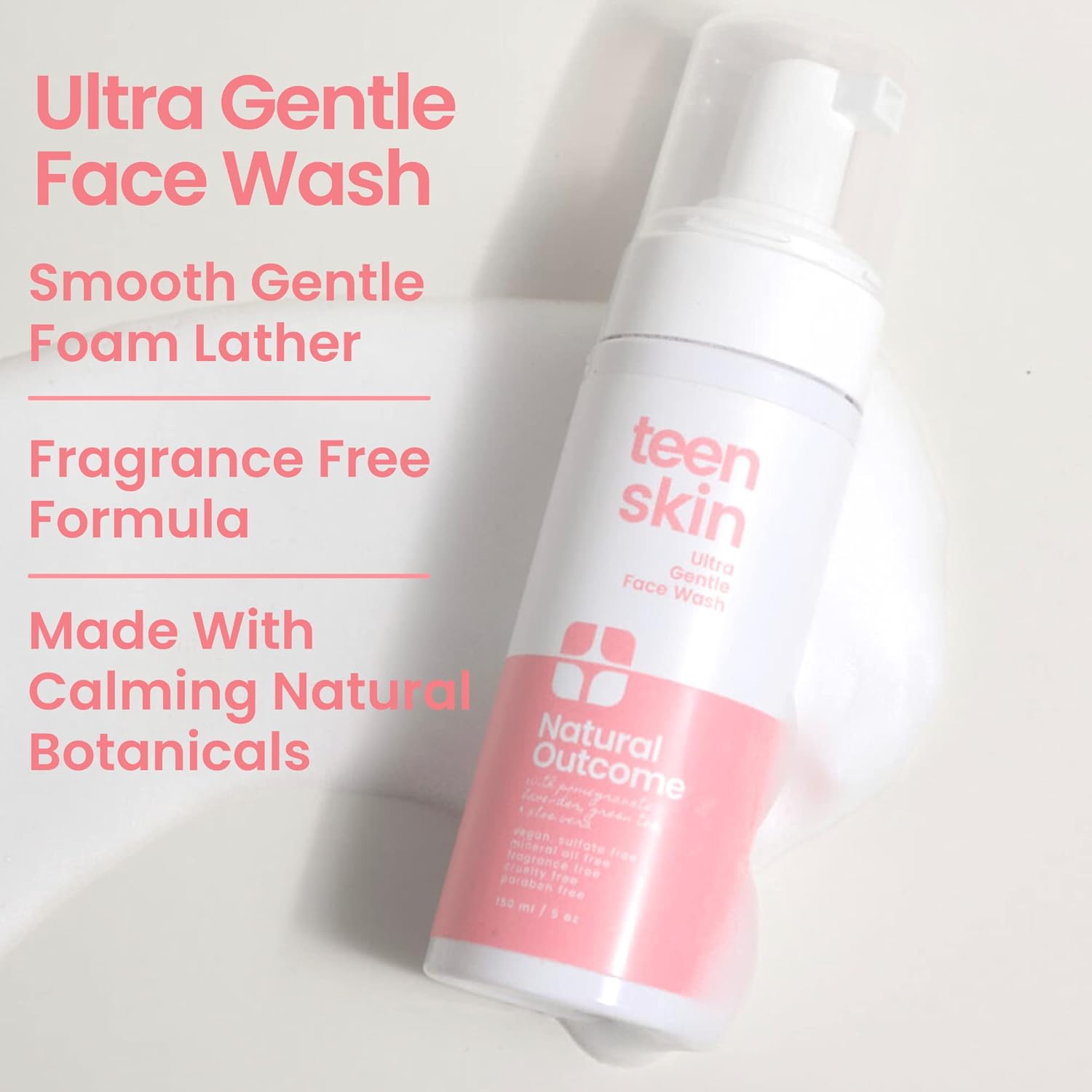 Teen Skin Face Wash Duo | Gentle Foaming Daily Boys & Girls Kids Face Wash | Non-toxic Ingredients | Perfect for Teens Preteens & Kids Looking to Prevent Acne | Two 5 oz Bottles