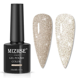MIZHSE Nail Polish: 15Ml Mermaid Pearl Nail Polish Pink Aurora Effect Nail Polish, Fingernail and Toenail Polish Glossy Long Lasting Nail Polish Trendy DIY at Home Nail Gift Spree