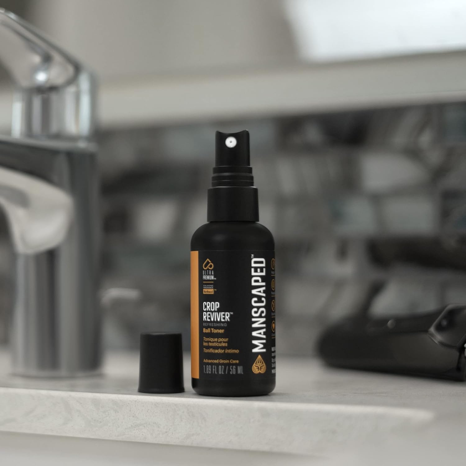 MANSCAPED™ Crop Essentials, Male Care Hygiene Bundle, Includes Crop Cleanser™ Invigorating Body Wash, Crop Preserver™ Moisturizing Ball Deodorant, Crop Reviver™ Body Toner and Disposable Shaving Mats