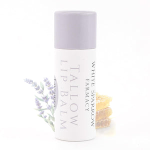 Organic Tallow Lip Balm (Citrus Bouquet) from 100% Grass Fed Cows. Super hydrating with Tallow, Olive Oil, Honey, and Beeswax. Sustainable Cardboard Tubes & Hand Filled. Jumbo Size 0.5 oz.