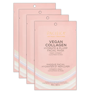 Pacifica Sheet Face Mask - Glow Baby Brightening Facial Mask w/Vitamin C, Aloe & Kelp – Cooling Mask for Dark Spots & Fine Lines - Clean Beauty Vegan & Cruelty-Free Dermatologist Tested