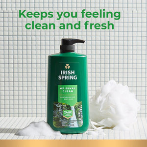 Irish Spring Original Clean Body Wash, 30 Oz Pump (Pack of 4)