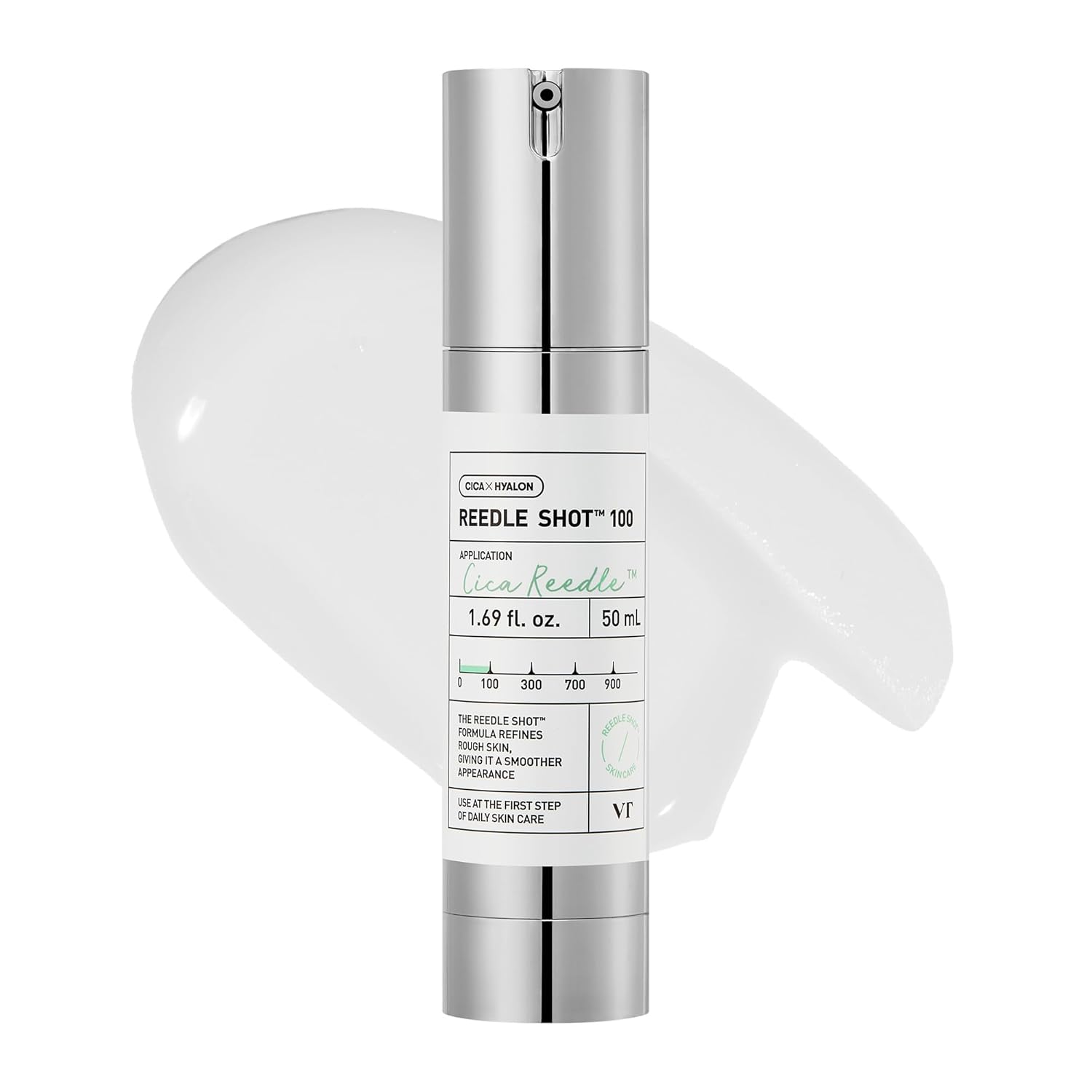 VT COSMETICS CICA Reedle Shot 300, Advanced Night Exosome, Microneedling Serum, Centella Asiatica, Hyaluronic Acid, Propolis, Soft Skin, Regeneration, Glass Skin, Korean Skin Booster 1.69Fl Oz (50ml)