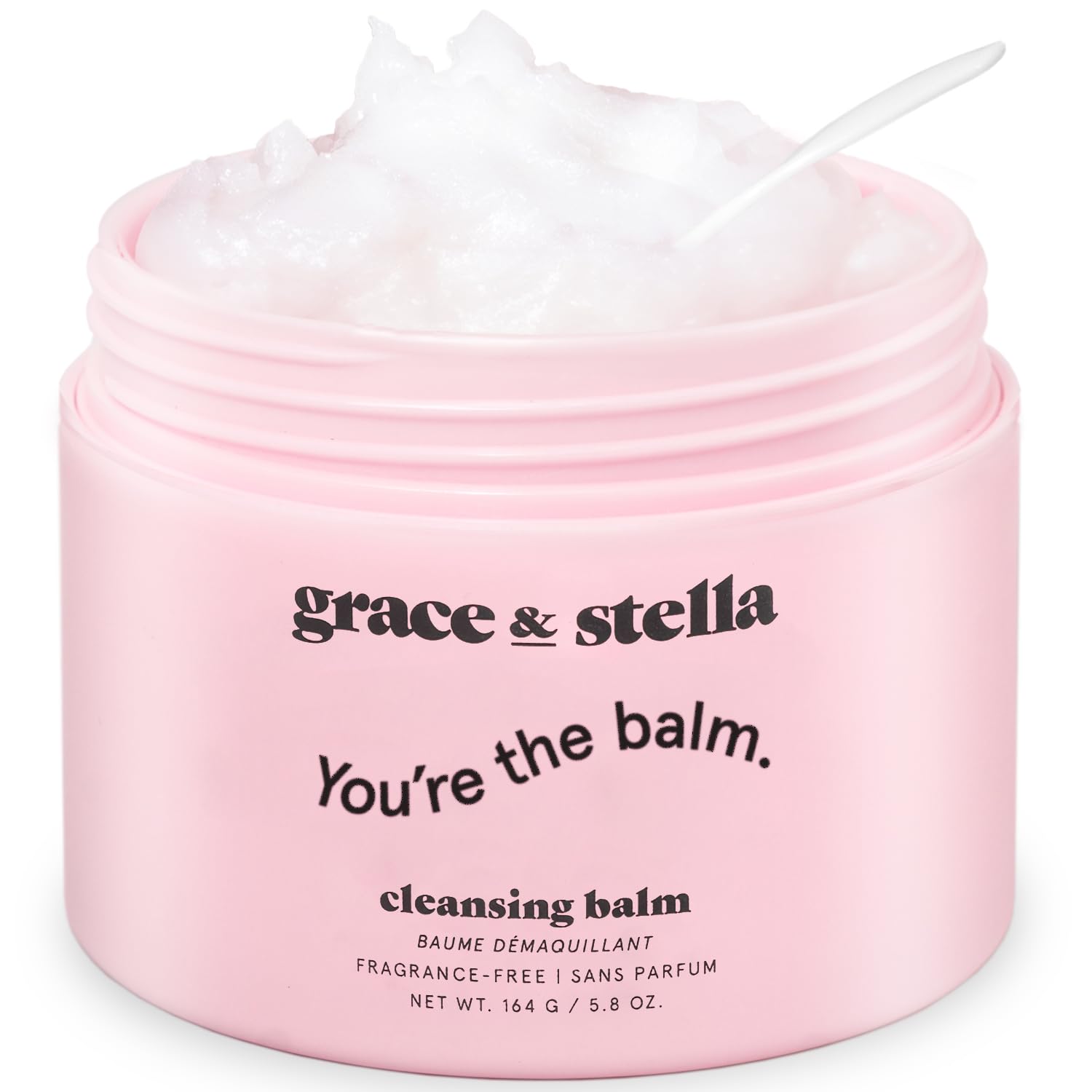 grace & stella Makeup Remover Cleansing Balm - Hydrating Facial Cleanser with Vitamin E for Soft, Nourished Skin - Melt Stubborn Waterproof Make Up, Mascara, Eye Liner - Vegan Skincare (102g/ 4.3 oz)