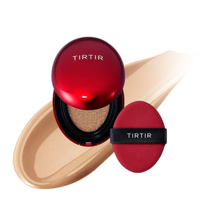 TIRTIR Mask Fit Red Cushion Foundation | Full coverage, Weightless, Skin fit, Satin Glow Finish, Korean Makeup Cushion Foundation (#23N Sand, 0.63 Fl Oz)