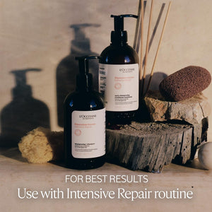 L'Occitane Intensive Repair Shampoo: Silicone-Free Shampoo, Help Revitalize Dry, Damaged, Color-Treated Hair, Vegan, Refill Available
