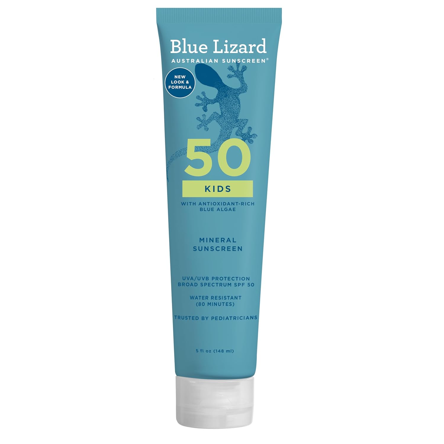 BLUE LIZARD Kids Sunscreen Lotion SPF 50+ 5oz Tube, cream