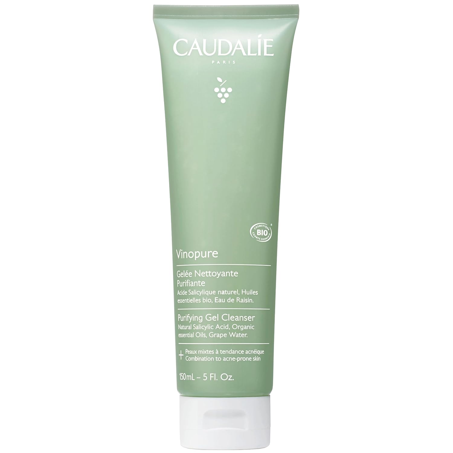 Caudalie Vinopure Salicylic Acid Cleanser, Pore Purifying Gel Cleanser - 150 mL