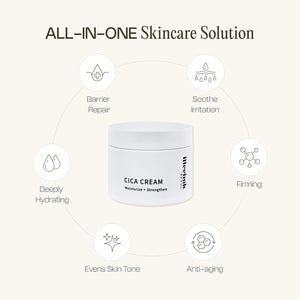 Meebak Cica Cream | Daily Repair Moisturizer with Niacinamide, Ceramide, & Retinol | Deep Hydration & Soothing | Locks in Moisture | Suitable for Sensitive Skin