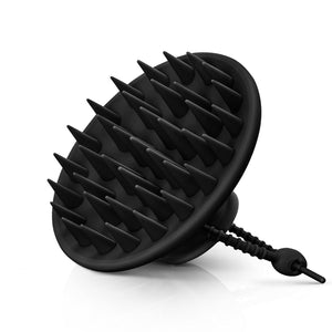 HEETA Scalp Massager Hair Growth, Scalp Scrubber with Soft Bristles, Integrated Silicone Design, Exfoliator for Dandruff Removal & Relaxation, Shampoo Brush Fit Wet Dry Hair Use, Black