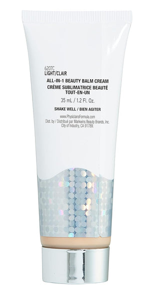 Physicians Formula Super BB Cream. All in 1 Tinted Beauty Balm Foundation Cream, Sheer Moisturizing Coverage, Cruelty free - Light