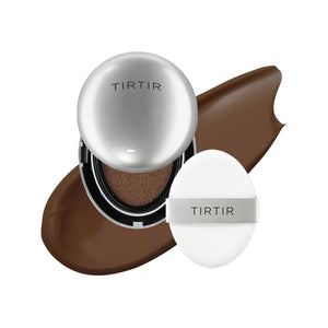 [*Mini Size*] TIRTIR Aura Glow Silver Cushion | Korean Cushion Foundation, (#21N Ivory, 0.15 Fl Oz)