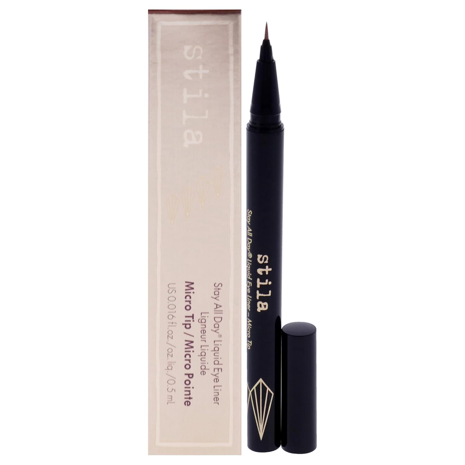 stila Waterproof Liquid Eye Liner, Stay All Day Makeup with Fine Brush Tip Lasting Satin Finish, Smudge-Proof & Transfer-Resistant