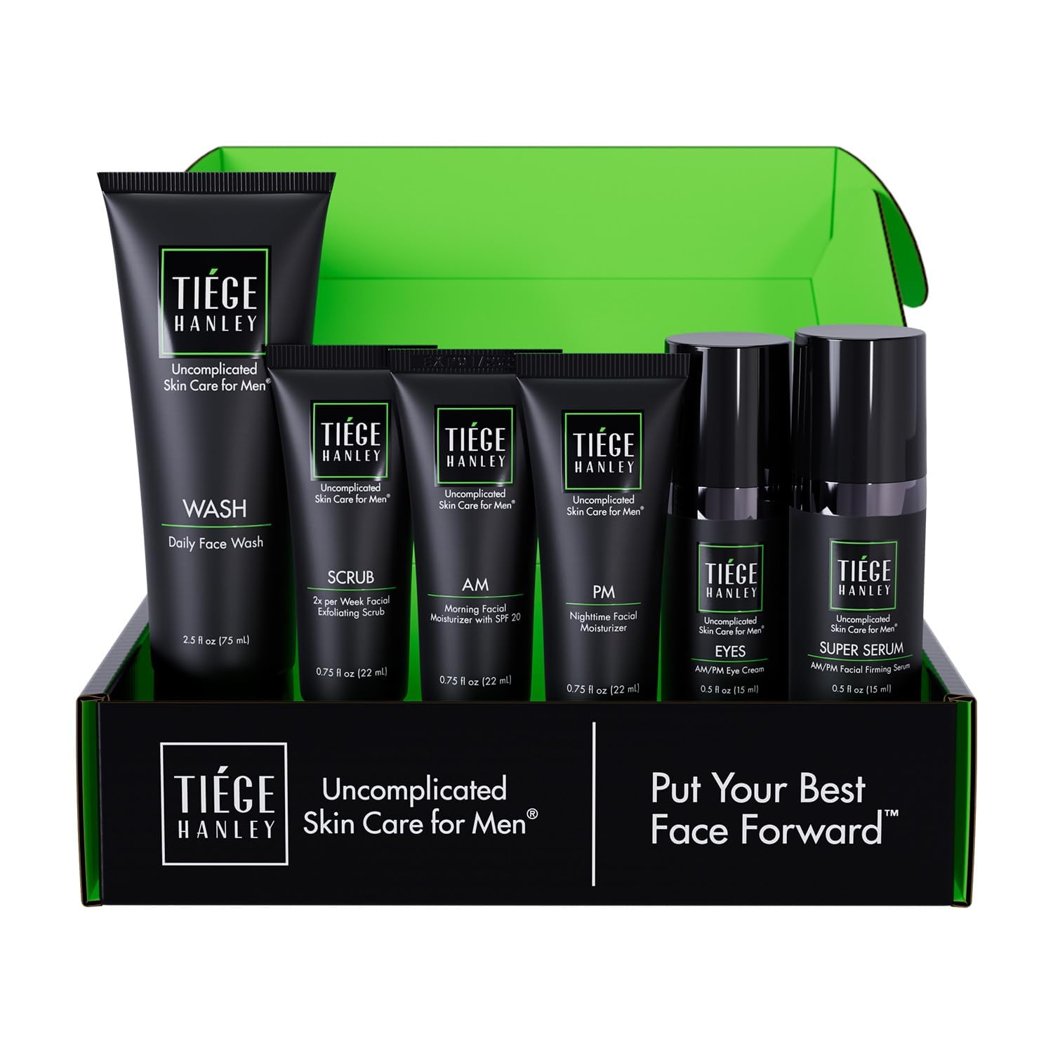 Tiege Hanley Men’s Skin Care Set, Essential Routine (System Level 1) – Face Wash, Scrub & Moisturizer for Healthier, Hydrated Skin | Daily Men’s Skin Care Kit for Sensitive skin & Dryness Protection