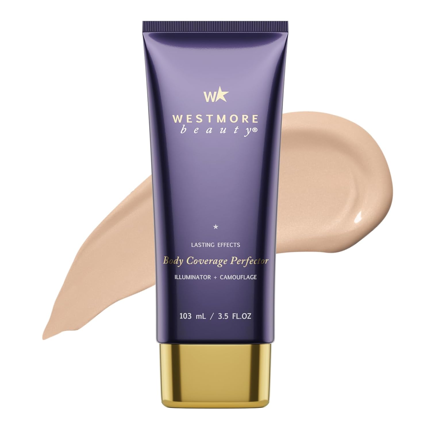 Westmore Beauty Body Coverage Perfector – Waterproof Leg & Body Makeup - Tattoo Cover Up Makeup - 3.5 Oz (Natural Radiance)