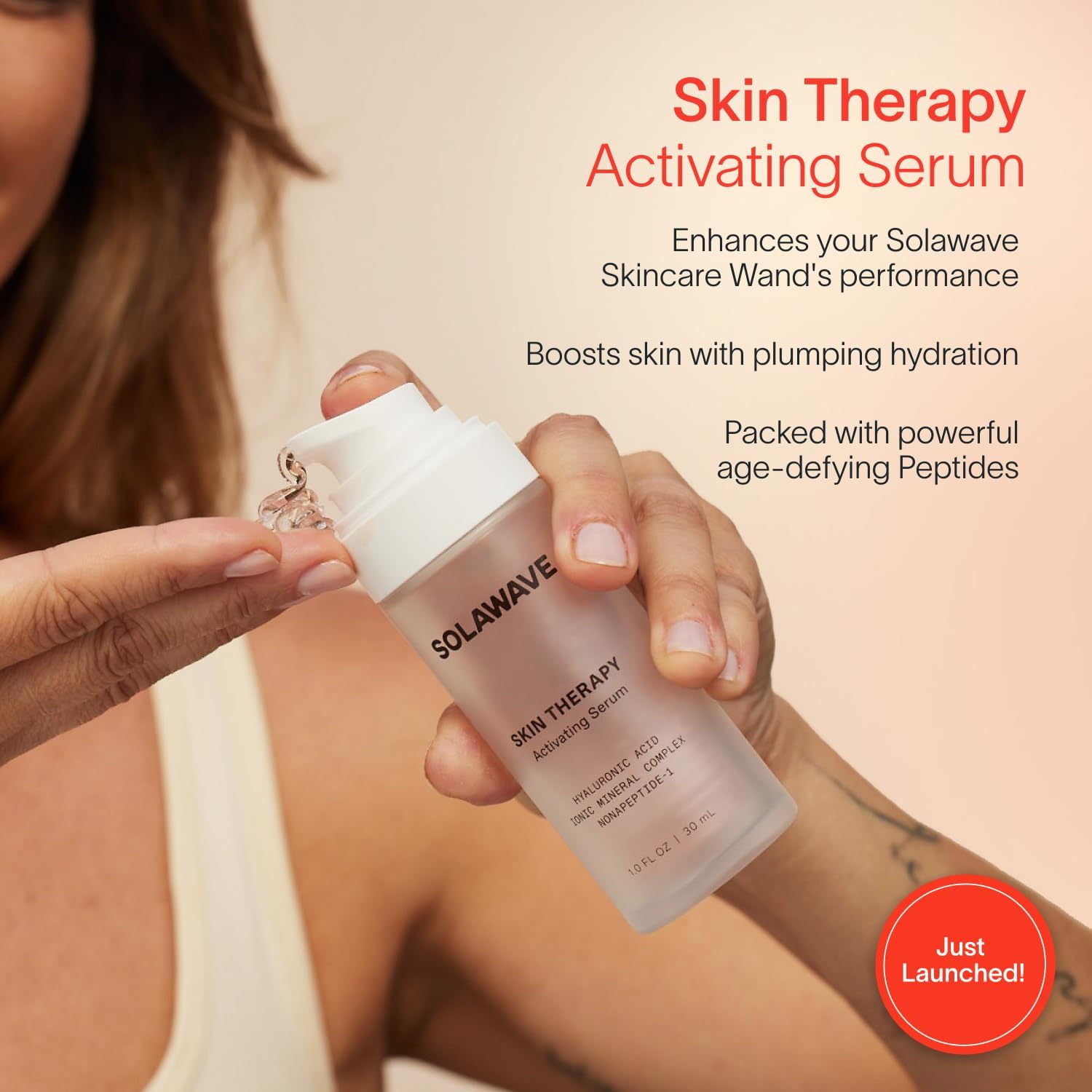 SolaWave Skin Therapy Activating Serum with 1 Refill | Enhance Red Light Therapy Wand Results | Hydrating Skincare for Microcurrent Galvanic Current (2-Pack)
