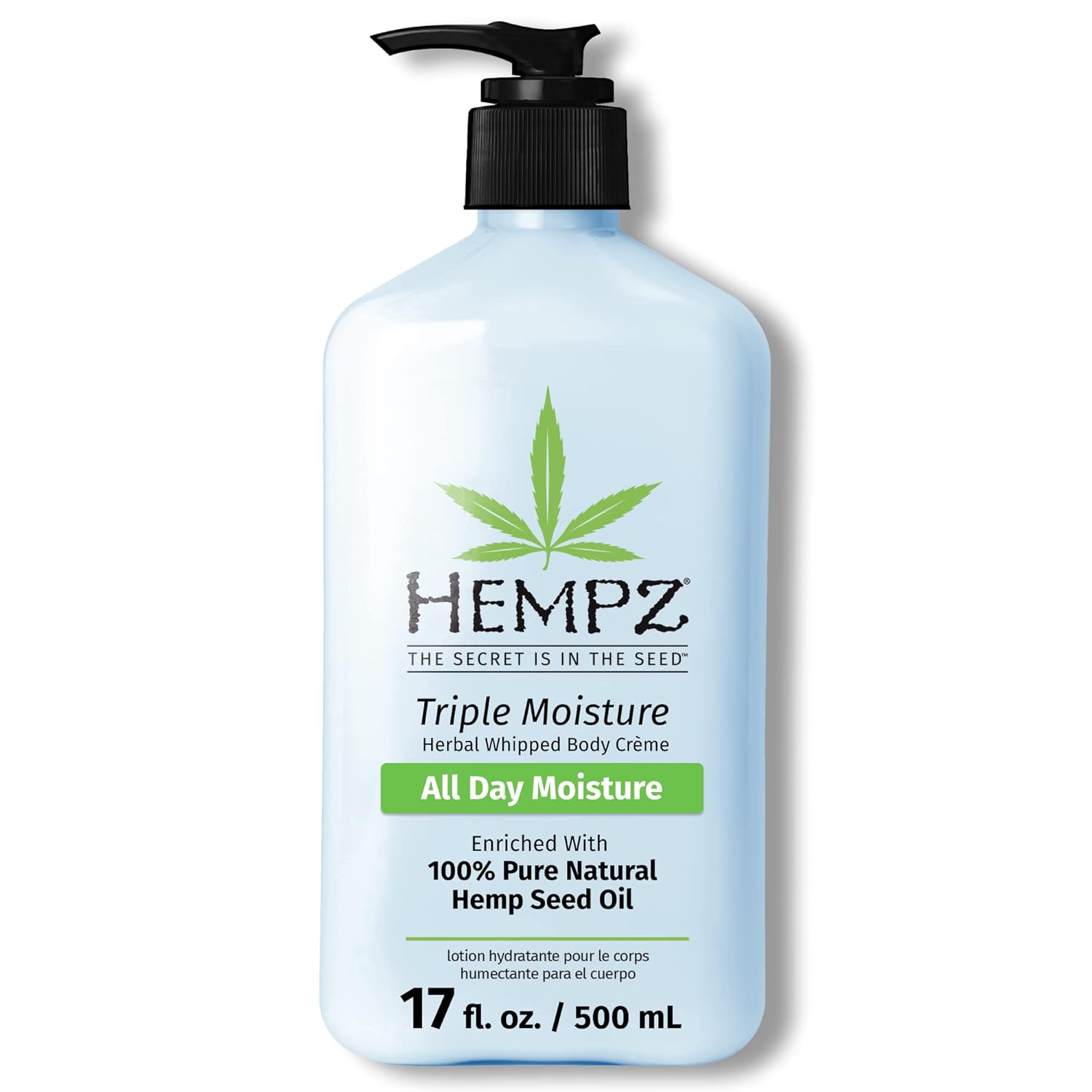 Hempz Original, Natural Hemp Seed Oil Body Moisturizer with Shea Butter and Ginseng, Original Scent, Floral Banana, 17 Fl.Oz ( Packaging may vary )