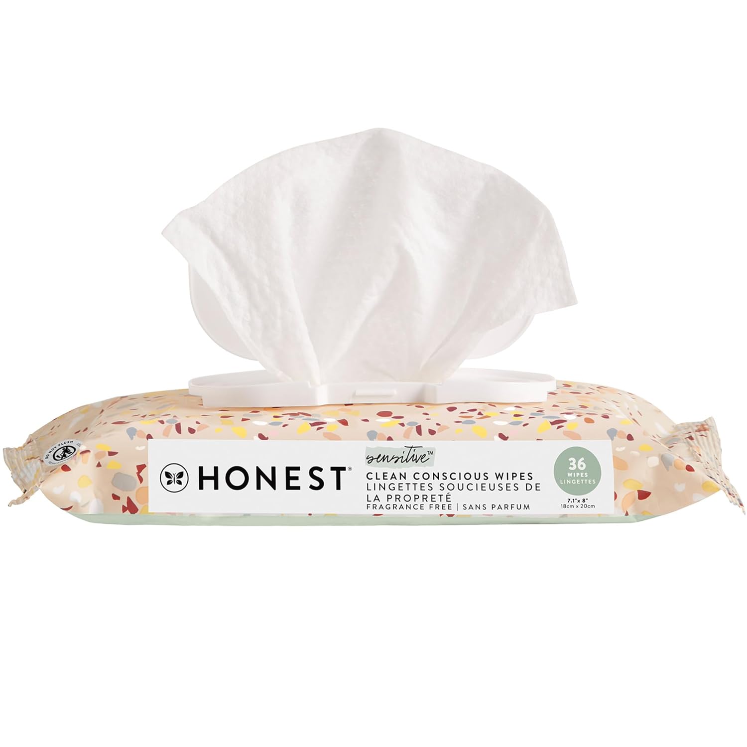 The Honest Company Clean Conscious Multi-Use Wipes | Hypoallergenic + Unscented for Sensitive Skin | Over 99% Water, Compostable, Plant Based, Baby Wipes | Geo Mood, 288 Count