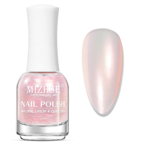 MIZHSE Nail Polish: 15Ml Mermaid Pearl Nail Polish Pink Aurora Effect Nail Polish, Fingernail and Toenail Polish Glossy Long Lasting Nail Polish Trendy DIY at Home Nail Gift Spree