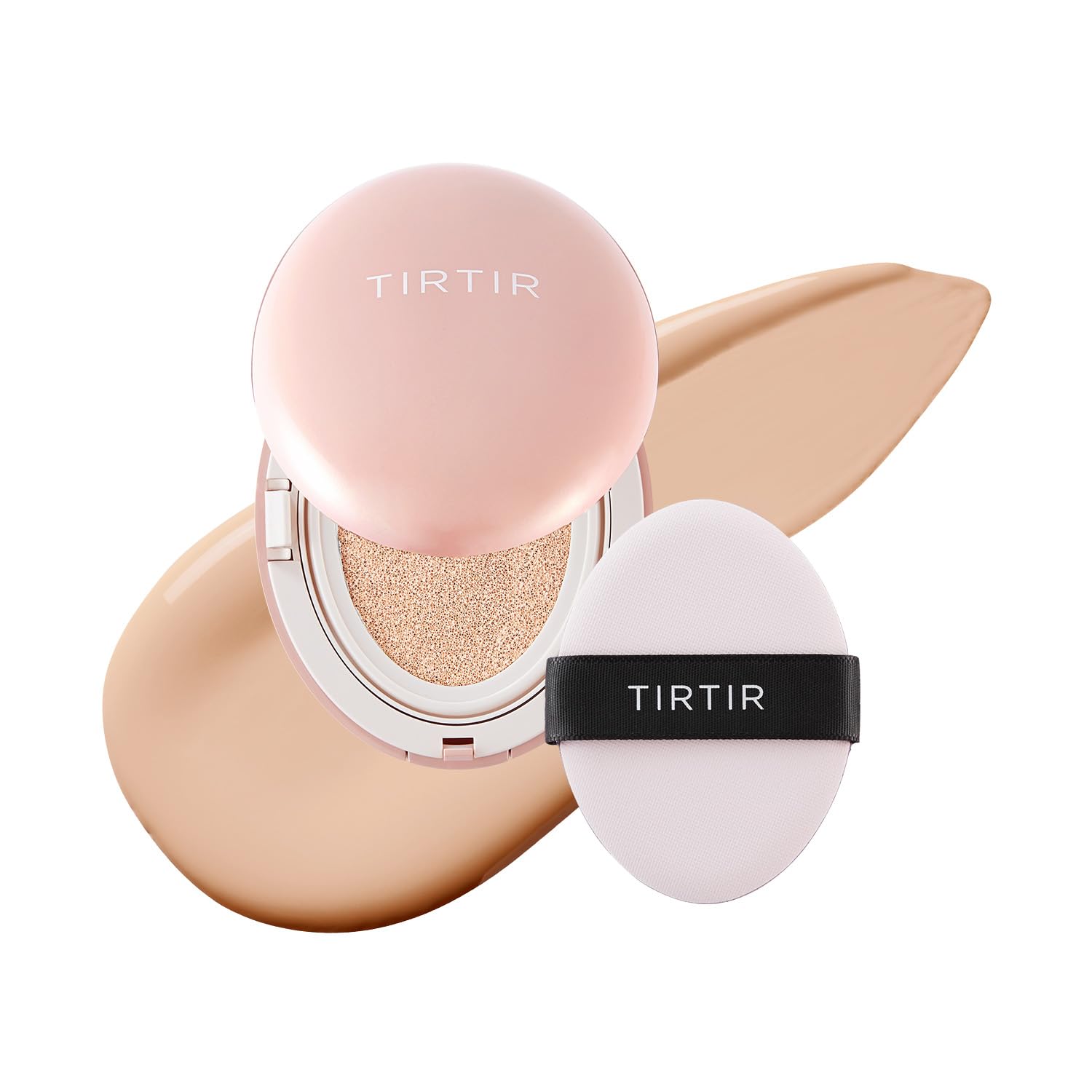 [*Mini Size*] TIRTIR All Cover Pink Cushion | Korean Cushion Foundation, (#23N Sand, 0.15 Fl Oz)