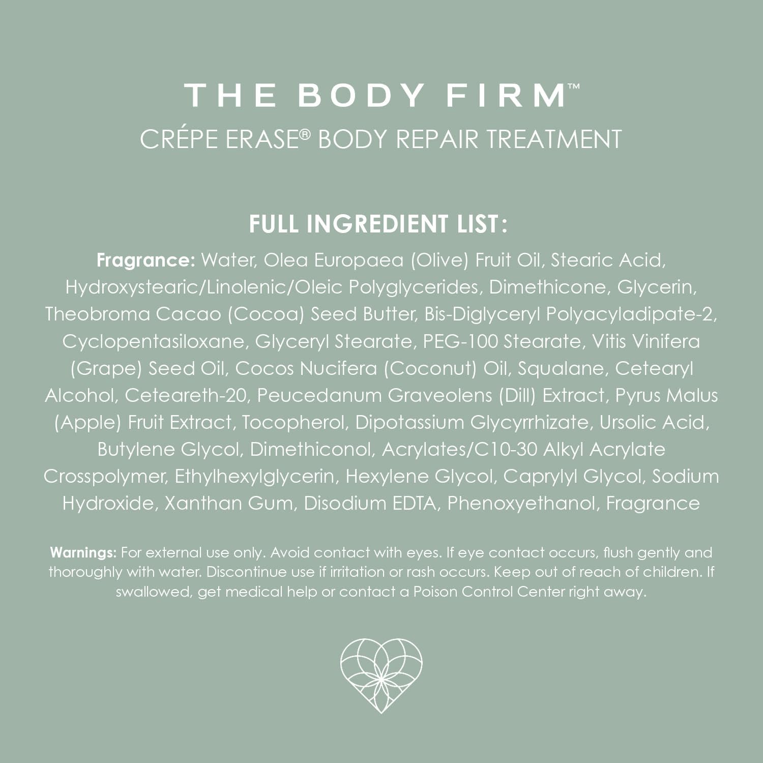 BODY FIRM Crepe Erase Advanced Body Repair Treatment, Anti-Aging Wrinkle Cream, Support Skins Natural Elastin & Collagen Production - 10oz