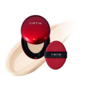 TIRTIR Mask Fit Red Cushion Foundation | Full coverage, Weightless, Skin fit, Satin Glow Finish, Korean Makeup Cushion Foundation (#23N Sand, 0.63 Fl Oz)