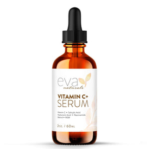 Eva Naturals Vitamin C Face Serum With Hyaluronic Acid - Anti Aging Serum - Reduce Dark Spots, Acne & Wrinkles - Retinol, Niacinamide & Salicylic Acid, Brightening Skin Serum for Glowing Skin