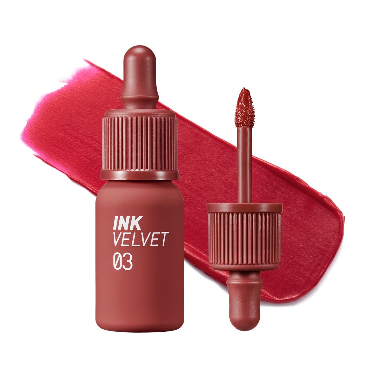 Peripera Ink the Velvet Lip Tint - High Pigment Color, Longwear, Weightless, Not Animal Tested, Gluten-Free, Paraben-Free (017 ROSY NUDE)