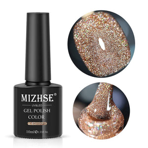 MIZHSE Nail Polish: 15Ml Mermaid Pearl Nail Polish Pink Aurora Effect Nail Polish, Fingernail and Toenail Polish Glossy Long Lasting Nail Polish Trendy DIY at Home Nail Gift Spree