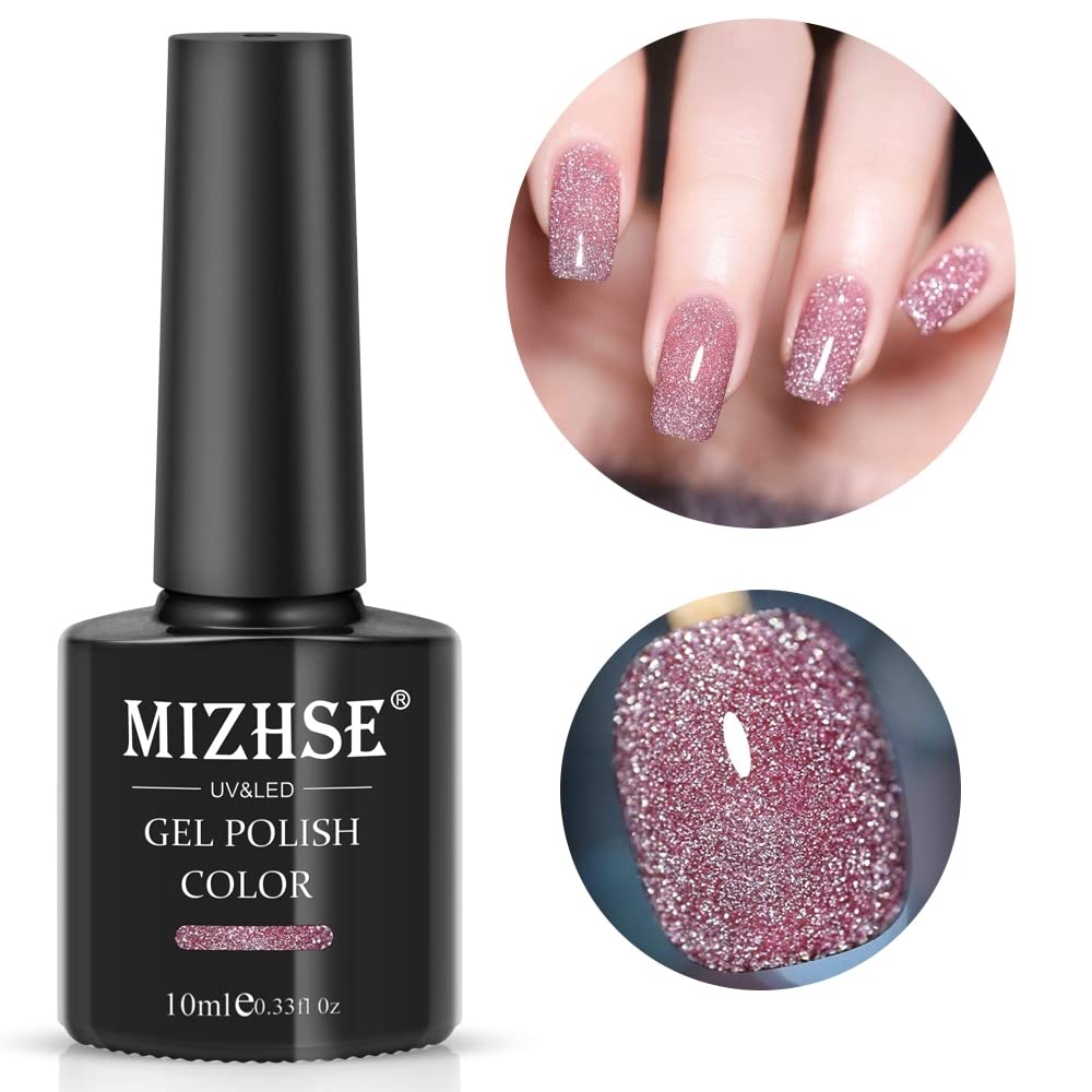 MIZHSE Nail Polish: 15Ml Mermaid Pearl Nail Polish Pink Aurora Effect Nail Polish, Fingernail and Toenail Polish Glossy Long Lasting Nail Polish Trendy DIY at Home Nail Gift Spree
