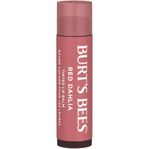 Burt's Bees Lip Tint Balm with Long Lasting 2 in 1 Duo Tinted Balm Formula, Color Infused with Deeply Hydrating Shea Butter for a Natural Looking Buildable Finish, Fiery Red Dahlia (2-Pack)