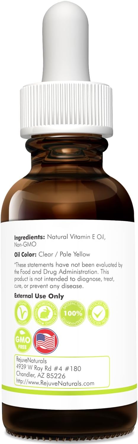 Vitamin E Oil – 100% Pure & Natural, 42,900 IU – Skin-Nourishing Moisture for Dry Skin