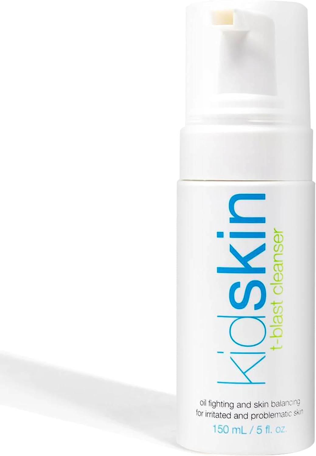 Kidskin T-Blast Facial Cleanser, Gentle Face Wash with Tea Tree Oil, Spot Skin Care for Kids and Teens, Non-Drying Natural Cleanser for Oily or Dry, Acne-Prone Skin, 150 ml 5.0 fl oz.