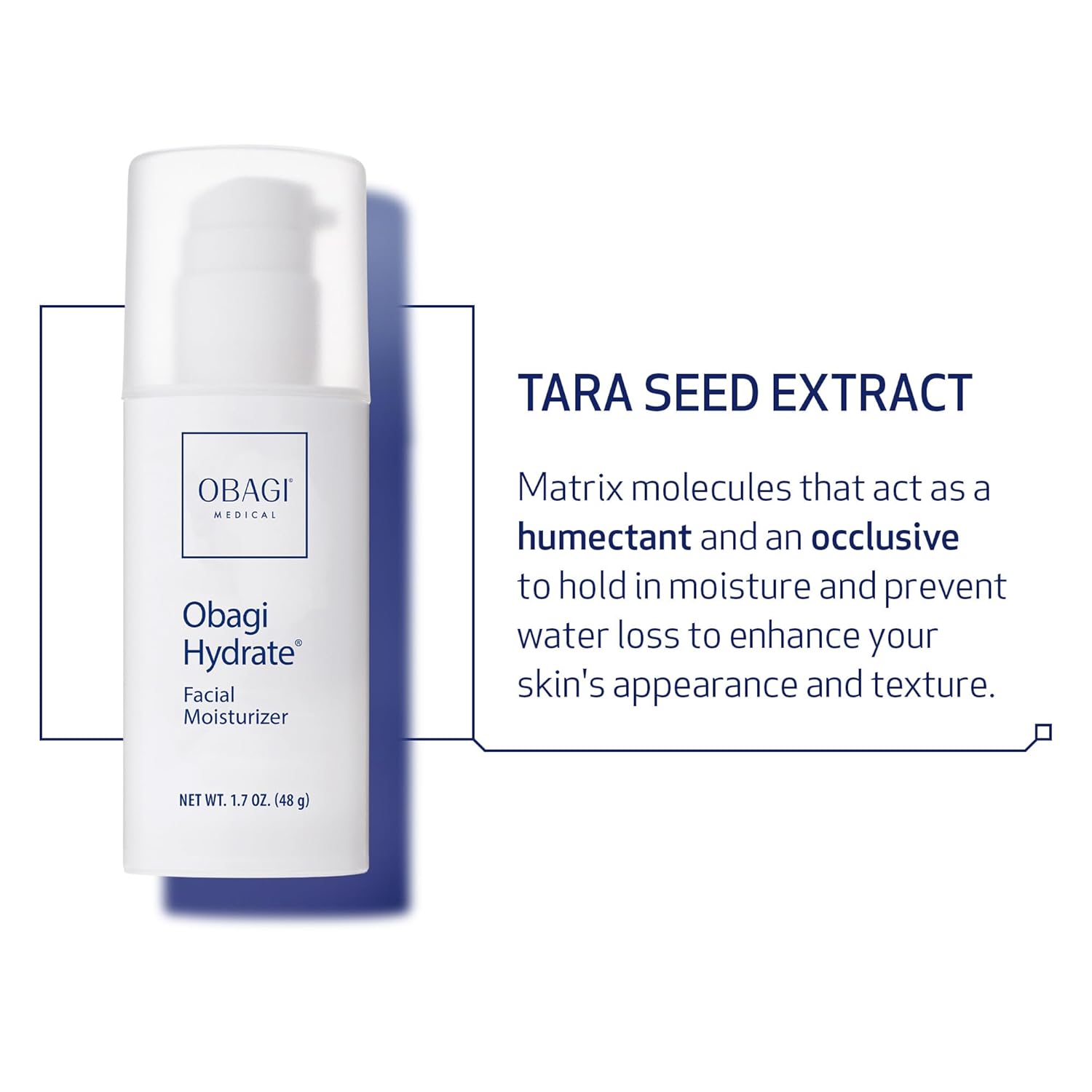 Obagi Hydrate Facial Moisturizer – Non-Comedogenic Intensely Hydrating All Day Moisturizer that Combats Dryness with Tara Seed Extract, Shea Butter & Avocado Oil