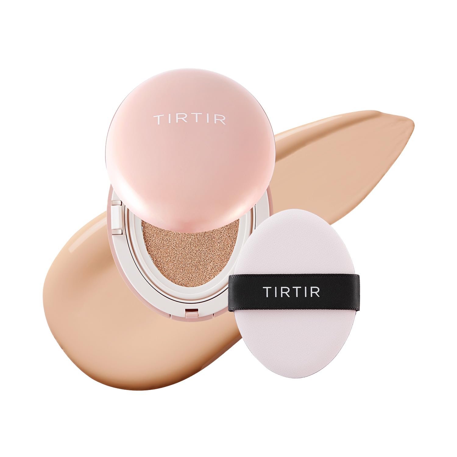 [*Mini Size*] TIRTIR All Cover Pink Cushion | Korean Cushion Foundation, (#23N Sand, 0.15 Fl Oz)