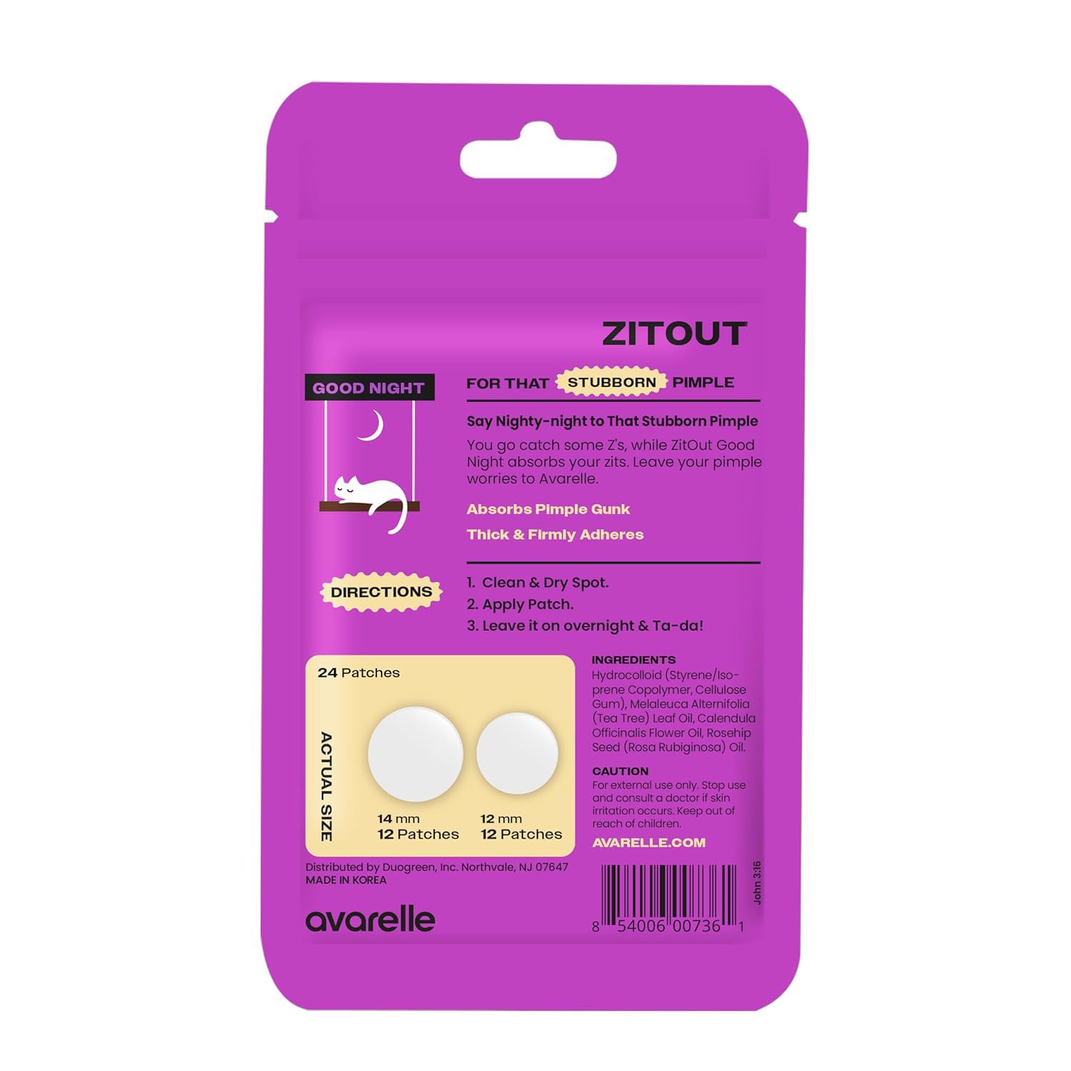 AVARELLE Spot Pimple Patches with Tea Tree Oil – Hydrocolloid Acne Care Patches, FSA/HSA Eligible