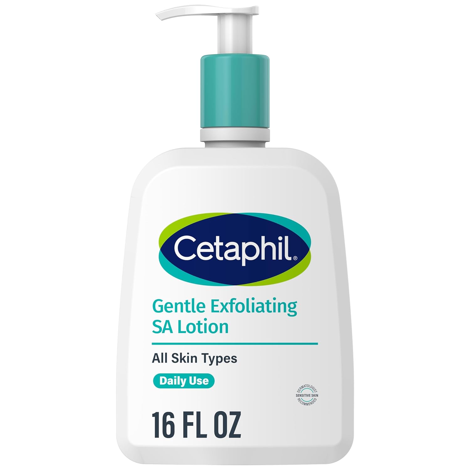 Cetaphil Gentle Exfoliating SA Lotion, Lightweight Moisturizer for All Skin Types, 16 Fl oz Pump Bottle, Salicylic Acid, Mandelic Acid & Gluconolactone, Gently Exfoliates, Dermatologist Recommended Brand