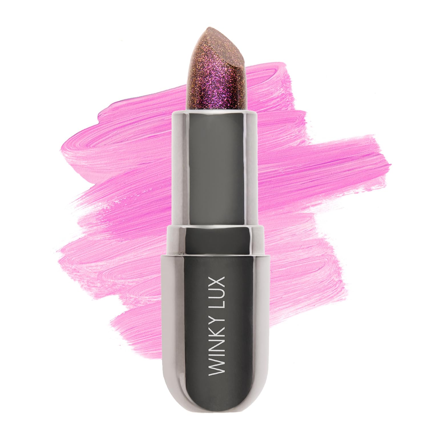 Winky Lux Glimmer Balm, pH Lip Balm, Color Changing Lipstick & Tinted Lip Balm, Hydrate & Plump with Buildable Pink Finish, Pink Opal