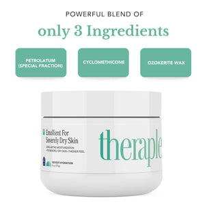 THERAPLEX Emollient Cream for Dry Skin - No Parabens or Preservatives, Noncomedogenic, Fragrance-free, Dermatologist Recommended - Long-lasting Moisturizing Cream and Heaviest Hydration (6 Oz)