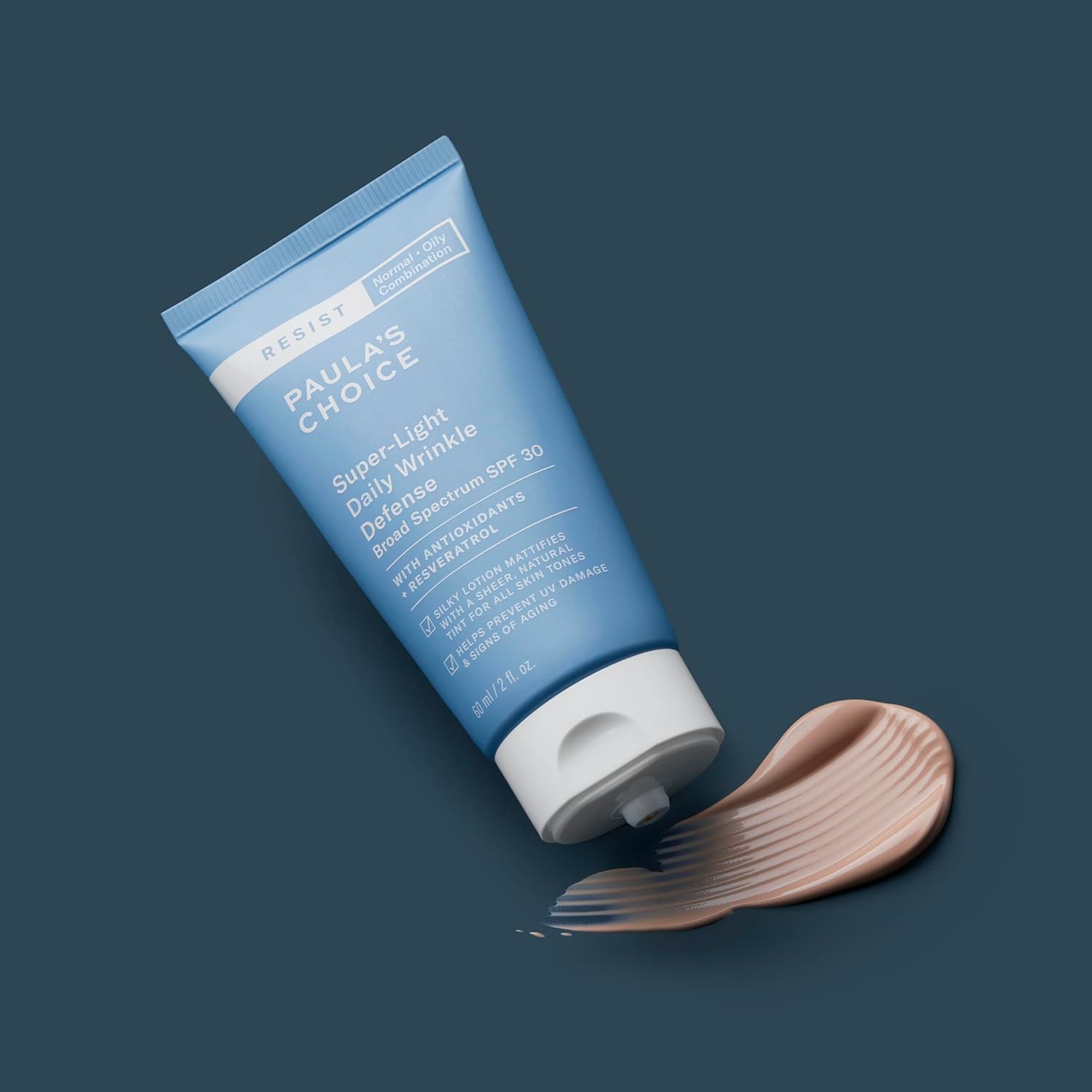 Paula's Choice RESIST Super-Light Daily Wrinkle Defense SPF 30 Matte Tinted Face Moisturizer, UVA & UVB Protection, Mineral Sunscreen for Oily Skin, Fragrance-Free & Paraben-Free