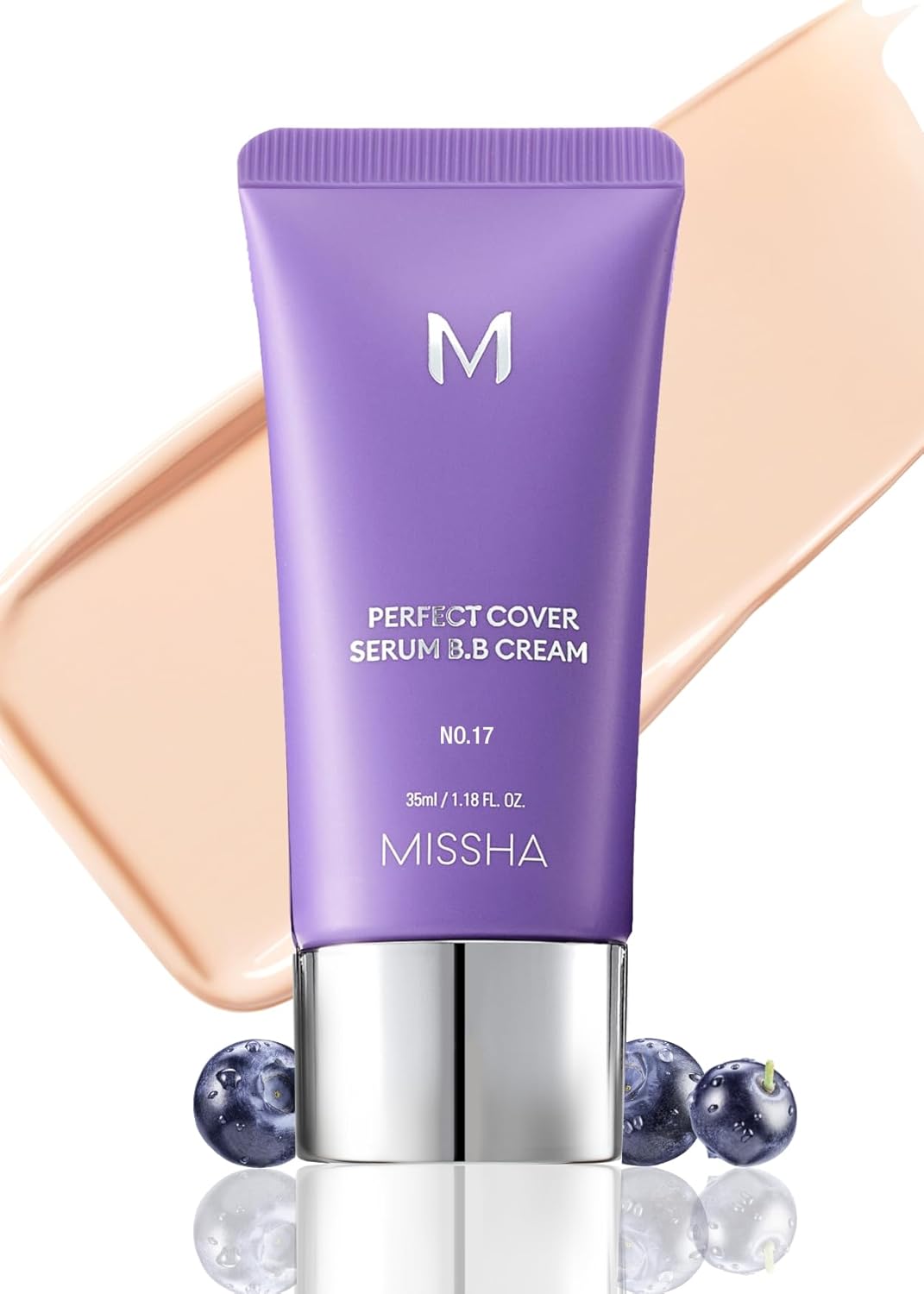 MISSHA M PERFECT COVER SERUM BB CREAM No.25 Warm Beige - Medium with Warm Undertone, Skin Tint, Tinted Moisturizer, Skin Care Foundation Makeup, Superfood Complex, Glass Skin, Korean Makeup,1.18 Fl oz